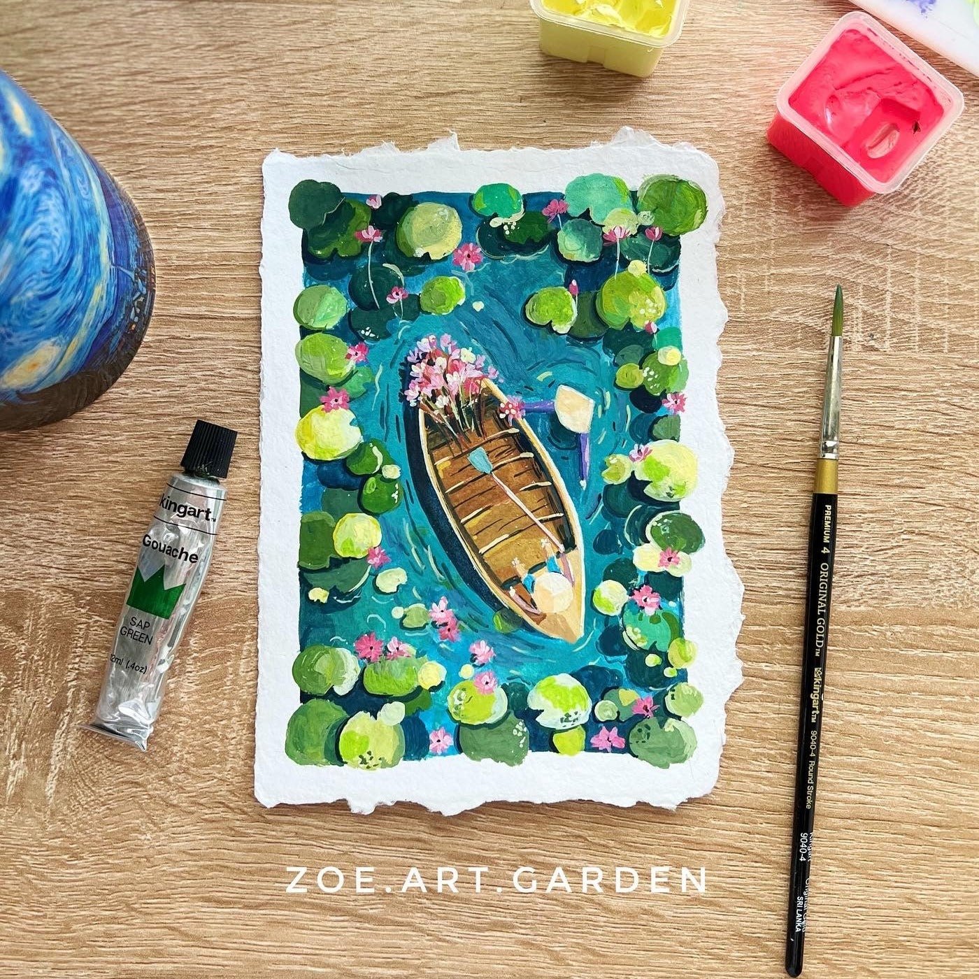 #art_print#zoe_art_garden##gouache_painting#