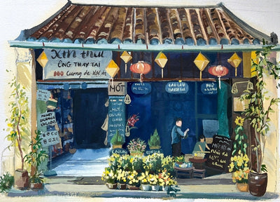 HoiAn on a summer day- 9x12"