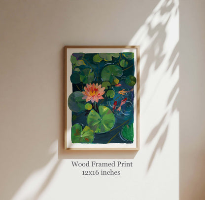 Lotus pond Study I- Nature Wall Art Print