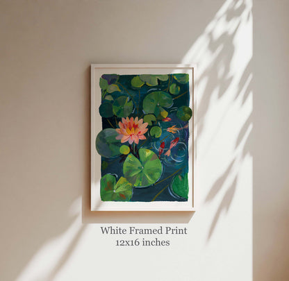 Lotus pond Study I- Nature Wall Art Print