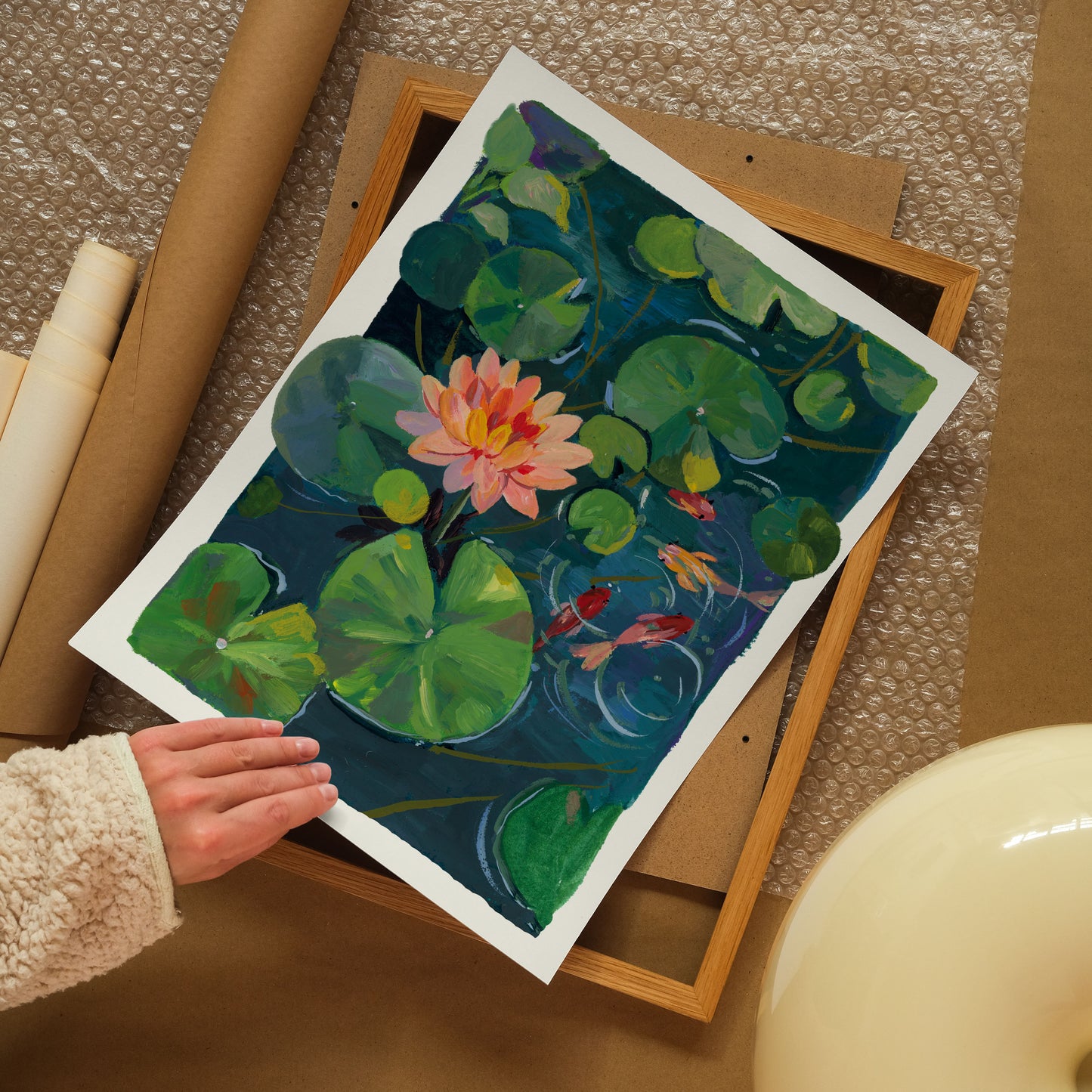 Lotus pond Study I- Nature Wall Art Print