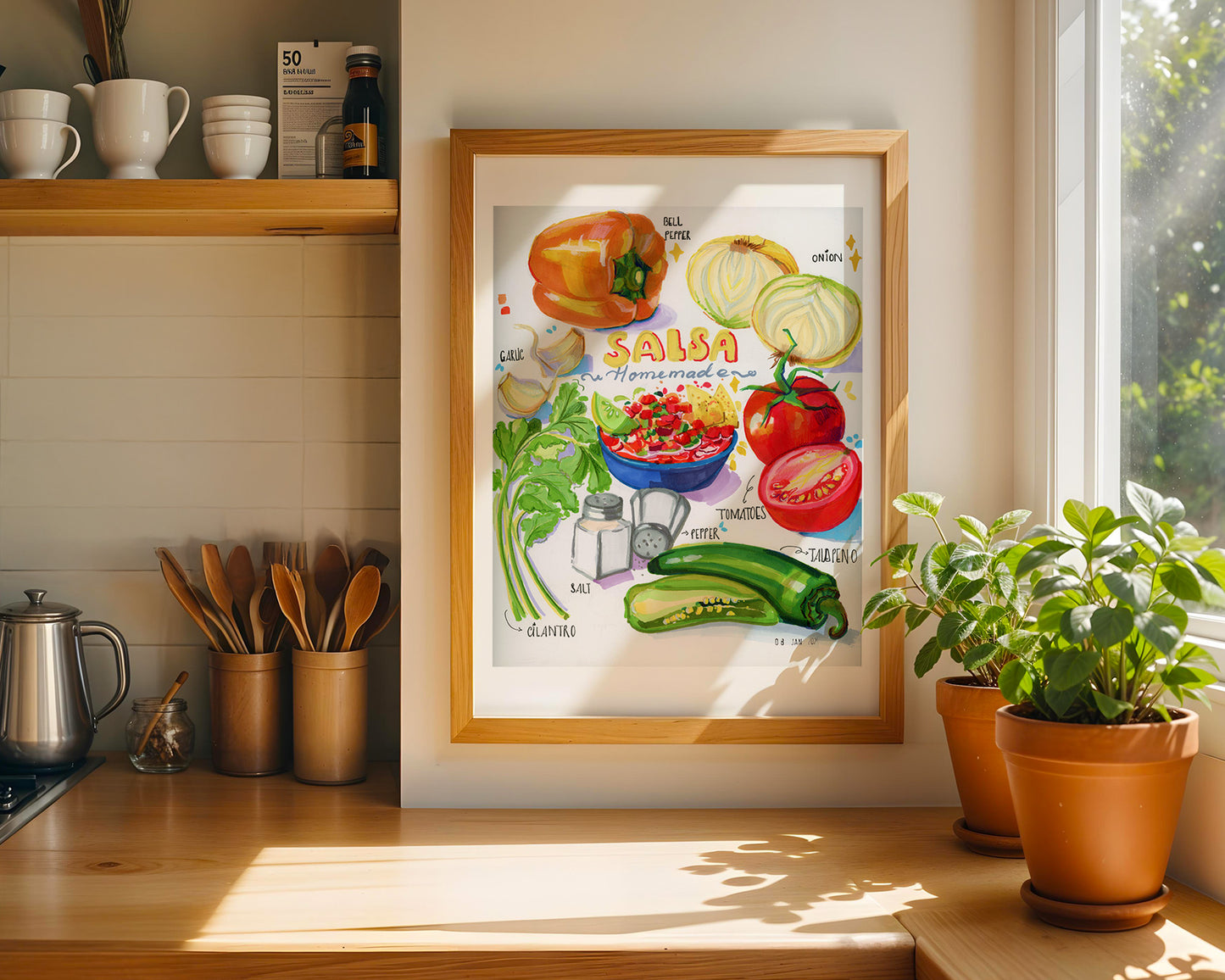 DIGITAL DOWNLOAD- SALSA RECIPE ILLUSTRATION