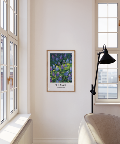 Texas Bluebonnet Art Print – State Flower Series