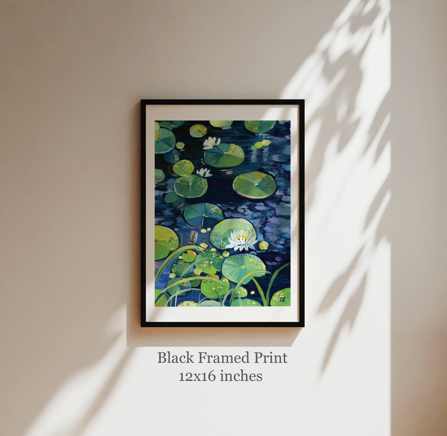 Waterlily pond in summer- Wall art print