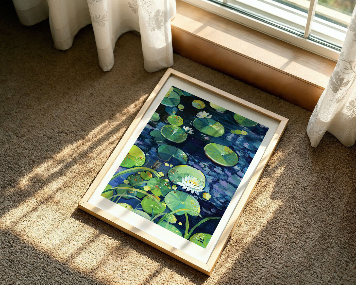 Waterlily pond in summer- Wall art print