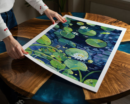 Waterlily pond in summer- Wall art print