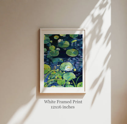 Waterlily pond in summer- Wall art print