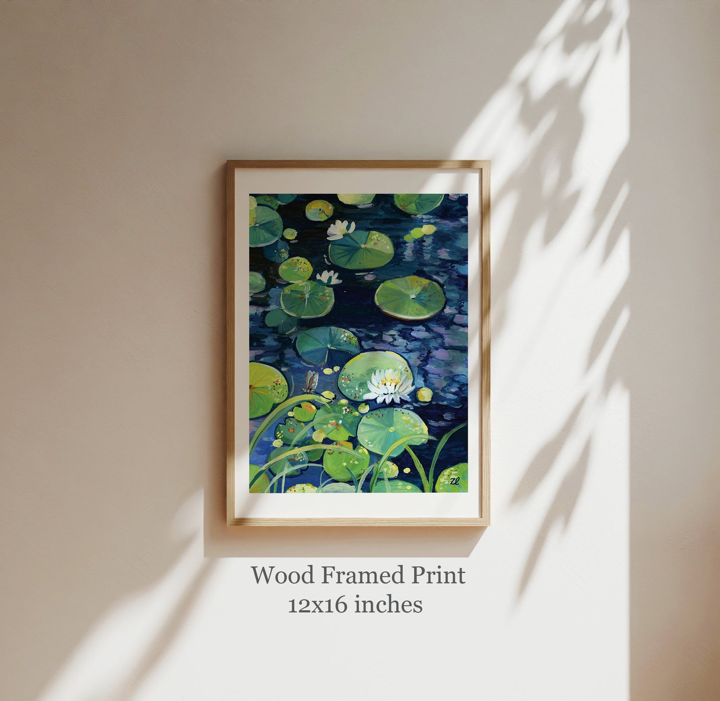 Waterlily pond in summer- Wall art print