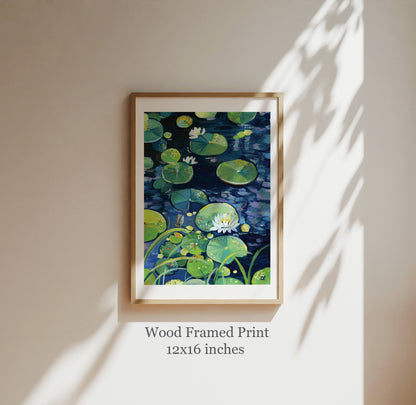 Waterlily pond in summer- Wall art print