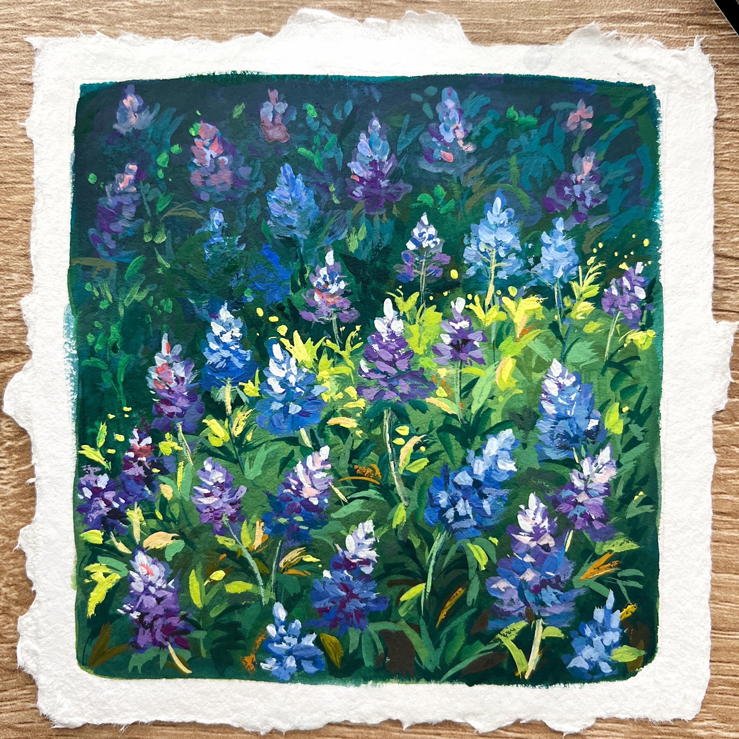 Original painting- State's flowers series- Texas State's flower- Bluebonnet