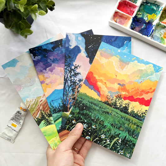 colorful sky postcard