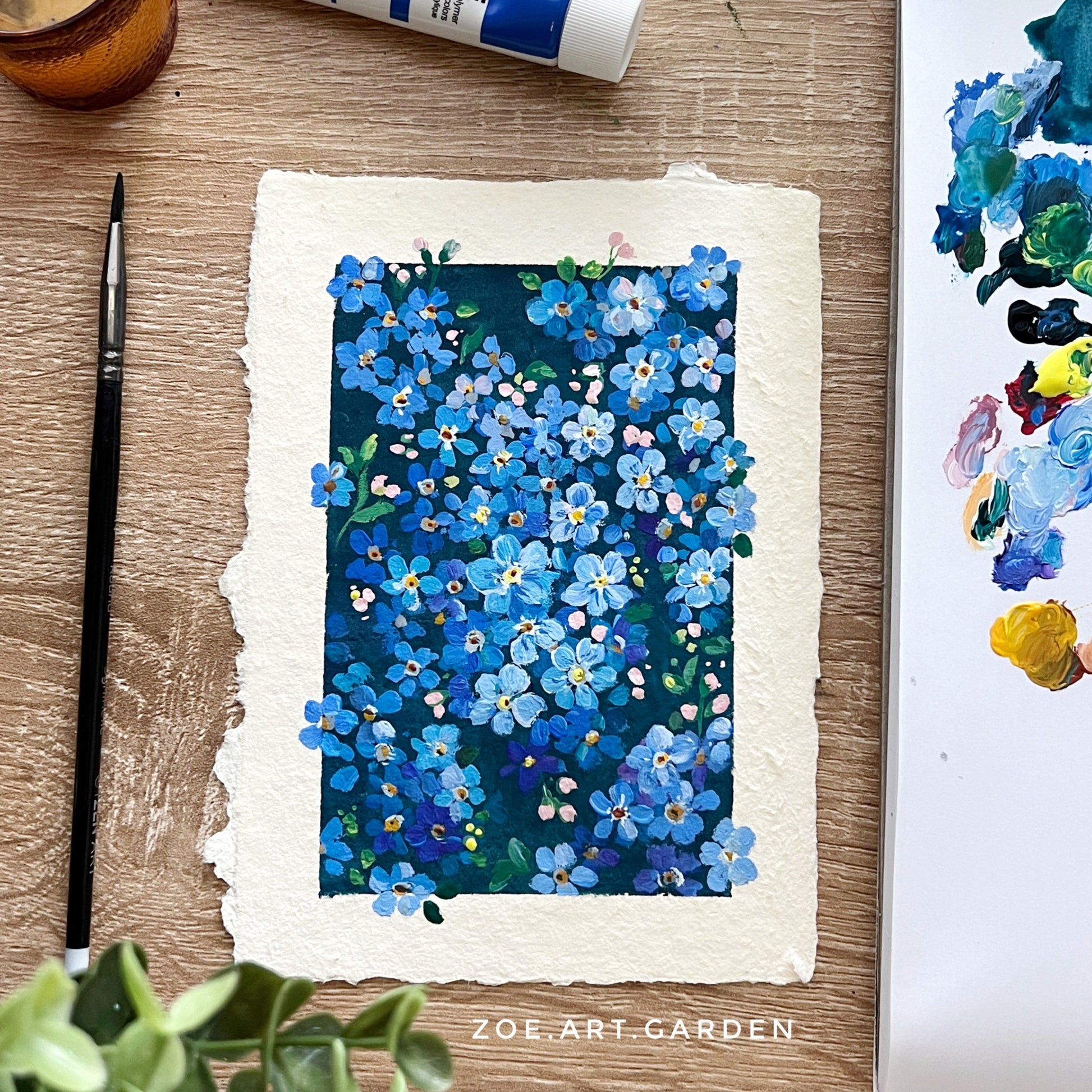 forget me nots painting