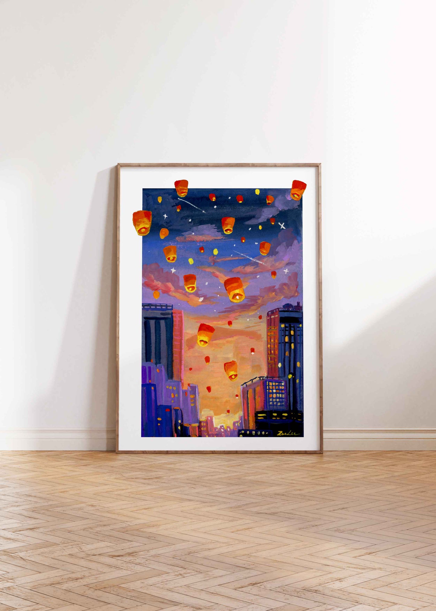 Golden hour- Lanterns Series No.2- Wall art print